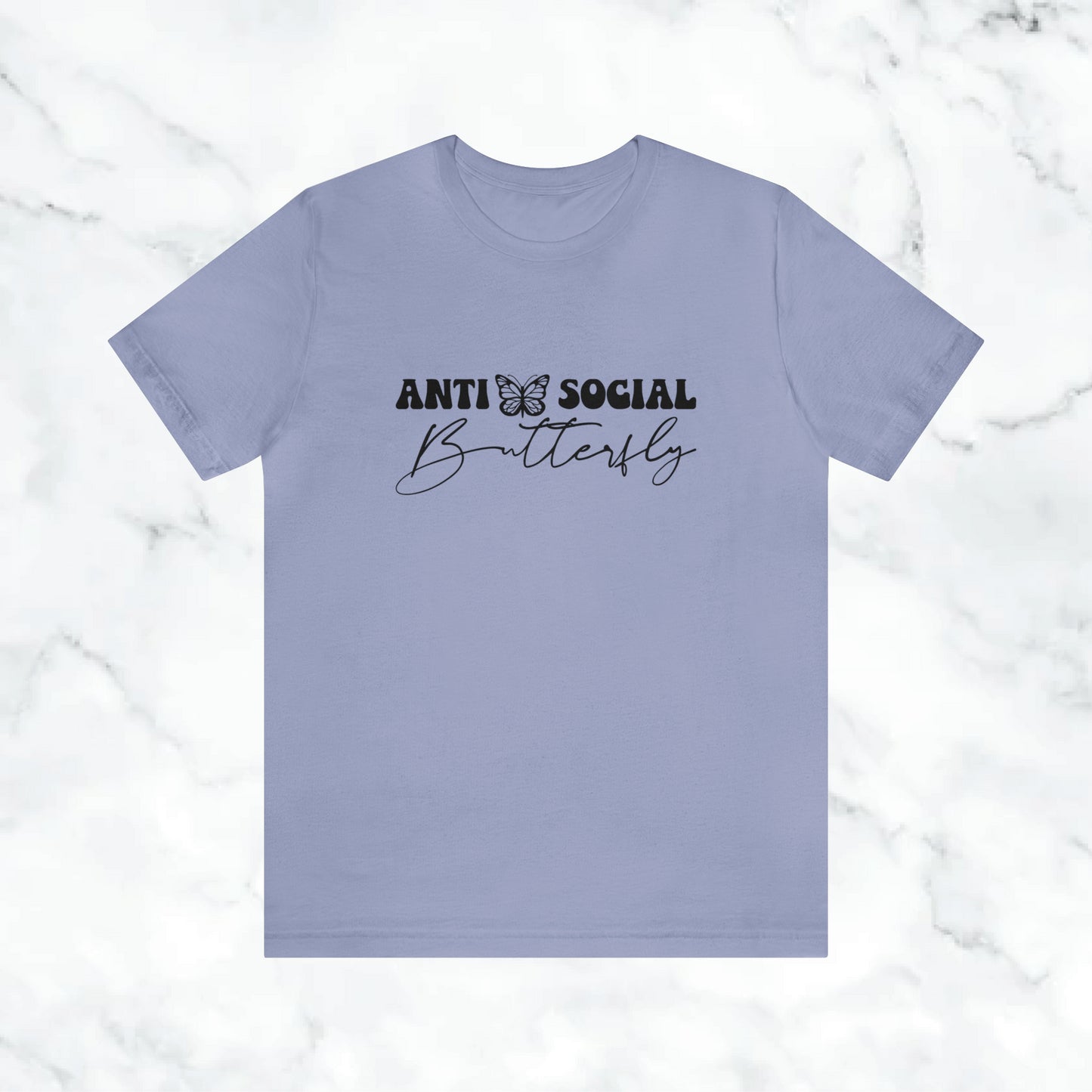 Anti Social Butterfly T-Shirt | Cute Introvert Shirt | Aesthetic Butterfly Graphic Tee | Funny Social Anxiety Shirt | Soft Minimalist Tee (Copy)