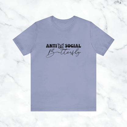 Anti Social Butterfly T-Shirt | Cute Introvert Shirt | Aesthetic Butterfly Graphic Tee | Funny Social Anxiety Shirt | Soft Minimalist Tee (Copy)