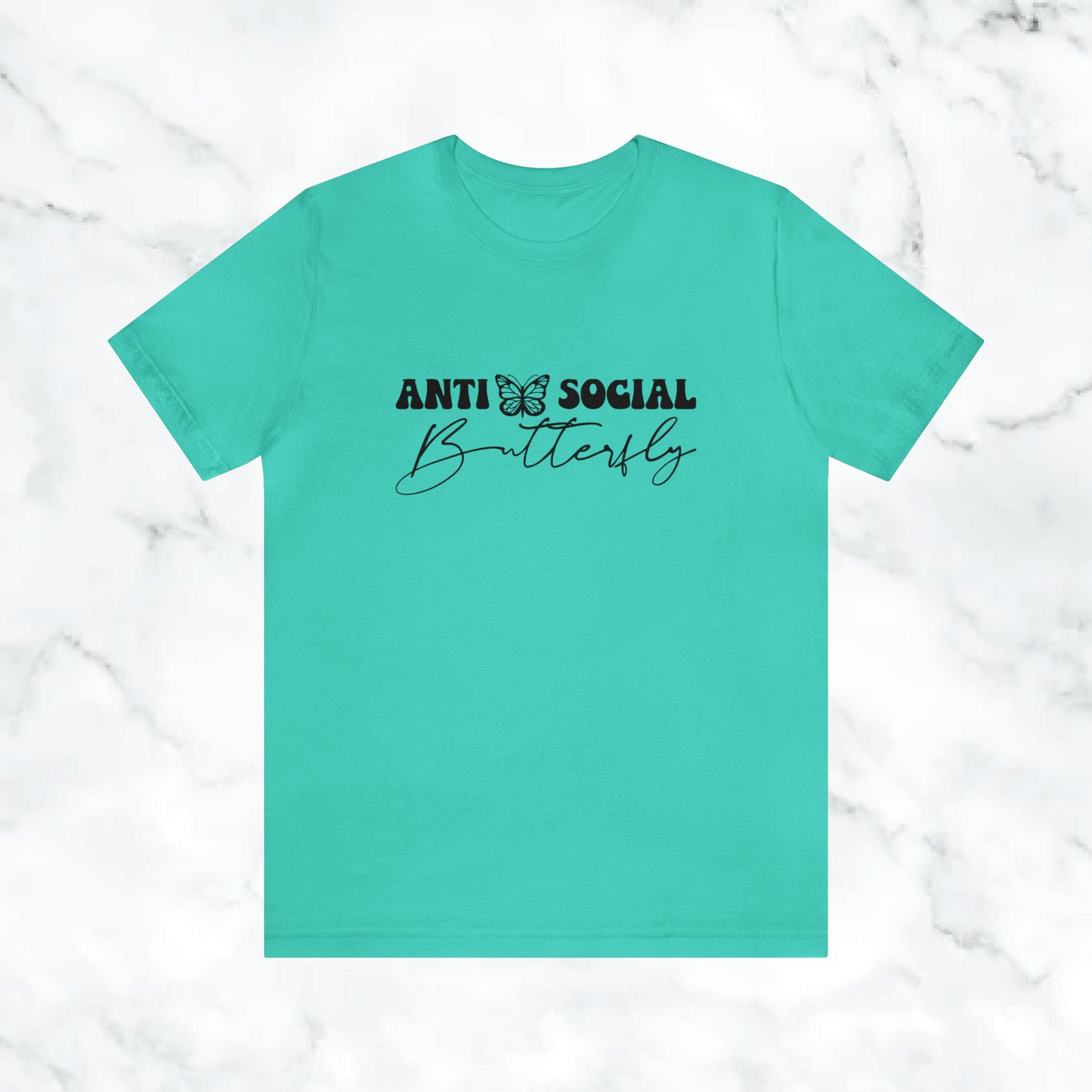 Anti Social Butterfly T-Shirt | Cute Introvert Shirt | Aesthetic Butterfly Graphic Tee | Funny Social Anxiety Shirt | Soft Minimalist Tee (Copy)