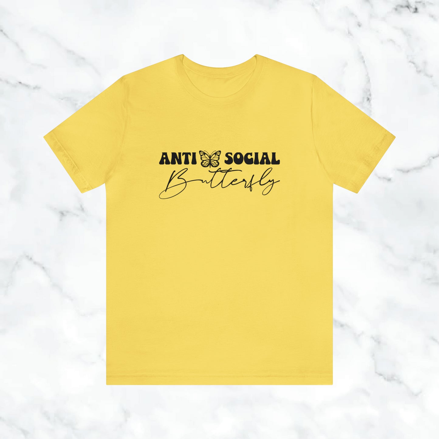 Anti Social Butterfly T-Shirt | Cute Introvert Shirt | Aesthetic Butterfly Graphic Tee | Funny Social Anxiety Shirt | Soft Minimalist Tee (Copy)