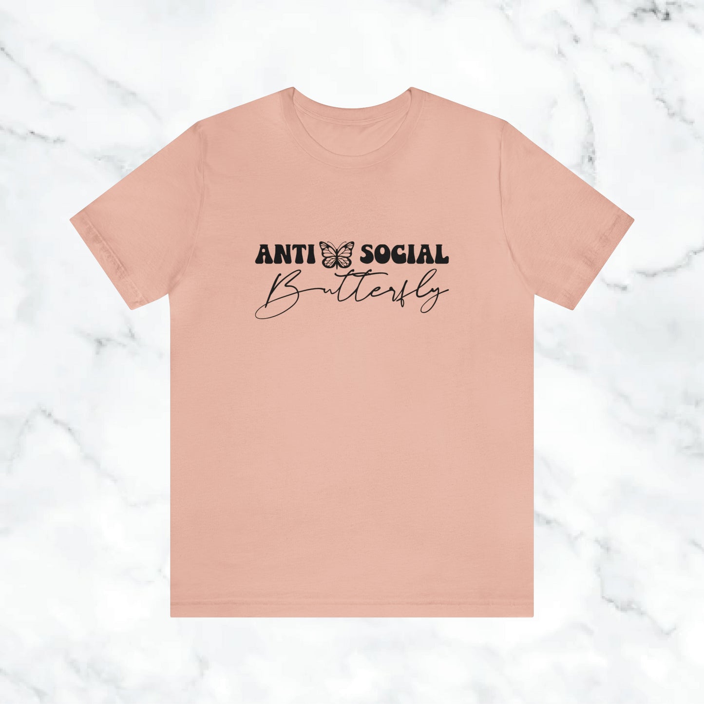 Anti Social Butterfly T-Shirt | Cute Introvert Shirt | Aesthetic Butterfly Graphic Tee | Funny Social Anxiety Shirt | Soft Minimalist Tee (Copy)