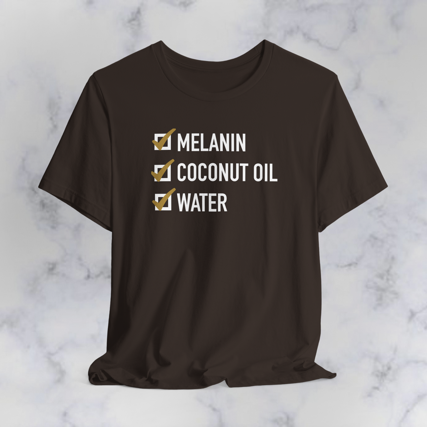 Melanin Coconut Oil Water Shirt | Black Culture Graphic Shirt | Natural Beauty Statement Tee