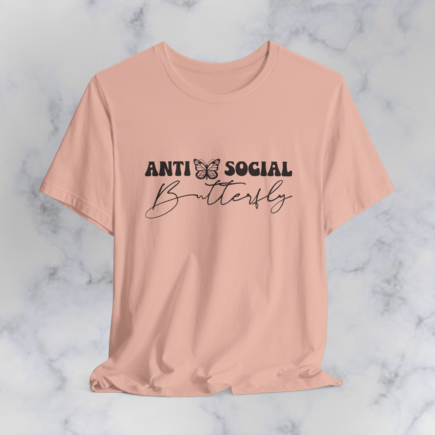 Anti Social Butterfly T-Shirt | Cute Introvert Shirt | Aesthetic Butterfly Graphic Tee | Funny Social Anxiety Shirt | Soft Minimalist Tee (Copy)