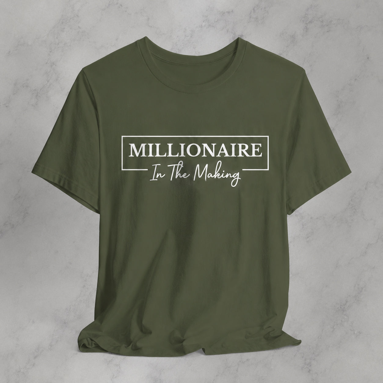 Millionaire In The Making Graphic Tee | Motivational Aesthetic T-Shirt | Entrepreneur Mindset Shirt | Inspirational Unisex Tee