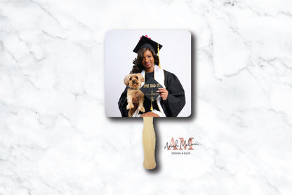 Custom Face Hand Fan – Personalized Party Fan | Birthday, Wedding, Bachelorette, Graduation Event Favor/ Head Signs/ Party Head Fan/ One Sided Custom Head Fan - Event & Party Hand Fans